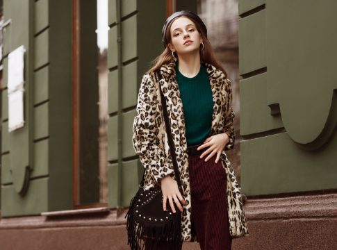 Style Spy: Fashion Model Goes Casual in Faux Furr and Plaid